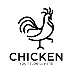 Fototapeta na wymiar farm concept logo. Label for natural farm products. Logotype isolated on white background. farm with chicken and cow logo
