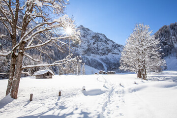 Winterwunderland in den Bergen