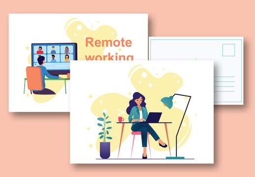 Work from Home Postcard Layouts