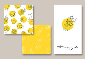 Fruit Pattern Social Layout Set