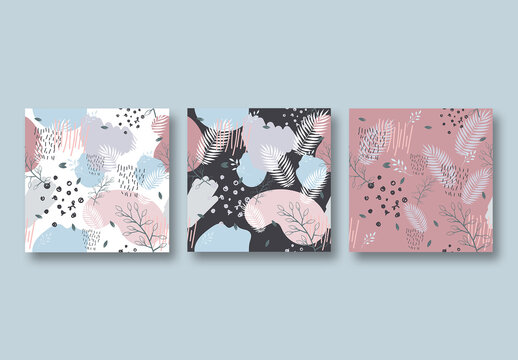 Nature Pattern Social Layout Set