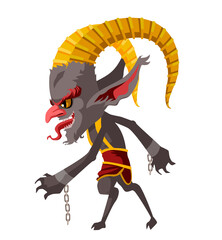 christmas krampus horned fantasy monster