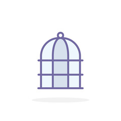 Bird cage icon in filled outline style.