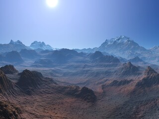 Naklejka premium A beautiful and inspirational mountain landscape