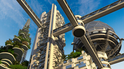 3D Futuristic Green City © 3000ad