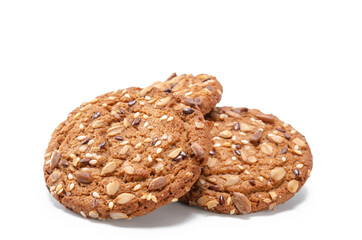oatmeal cookies sprinkled with cereal grains