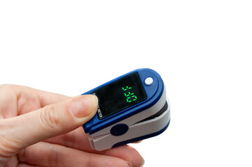 Pulse oximeter used to measure pulse rate and oxygen levels