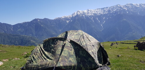Commando Tent in the mountains
