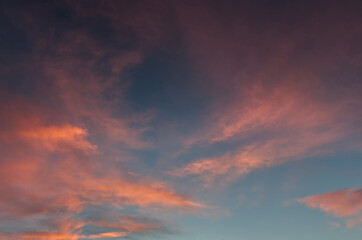 Fototapeta na wymiar Clouds in the Evening Sky