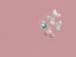 Isoleucine (L-isoleucine, Ile, I) amino acid molecule.