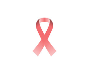 Awareness ribbon, ribbon on white background. Vector illustration.