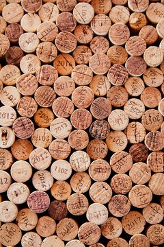 Stack of wine corks.