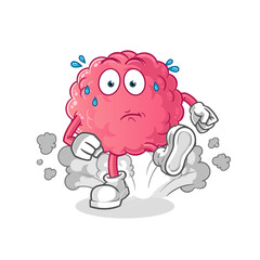 brain running illustration. character vector