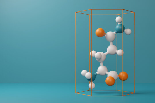 Glutamine (l-glutamine, Gln, Q) amino acid molecule.