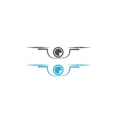 Drone icon logo design vector