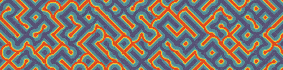 Abstract Geometric Pattern generative computational art illustration