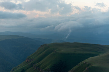 Mountain sunrise sea of ​​clouds