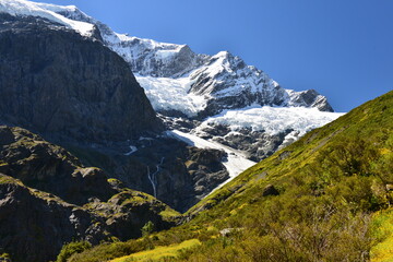 Fototapeta na wymiar Rob Roy glacier trail near Wanaka New Zealand