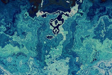 empty shop white washed window pattern and turbulence designs in shades of blue colour