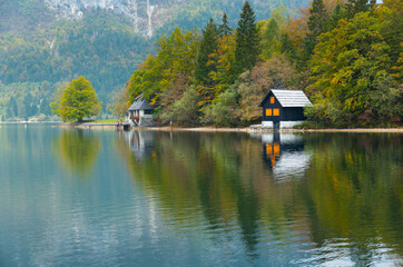 Fototapeta na wymiar Lake Bohinj, Triglav National Park, Julian Alps, Municipality of Bohinj, Slovenia, Europe