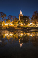 Fototapeta premium The Old Town of Opole with its monuments during the October evening.