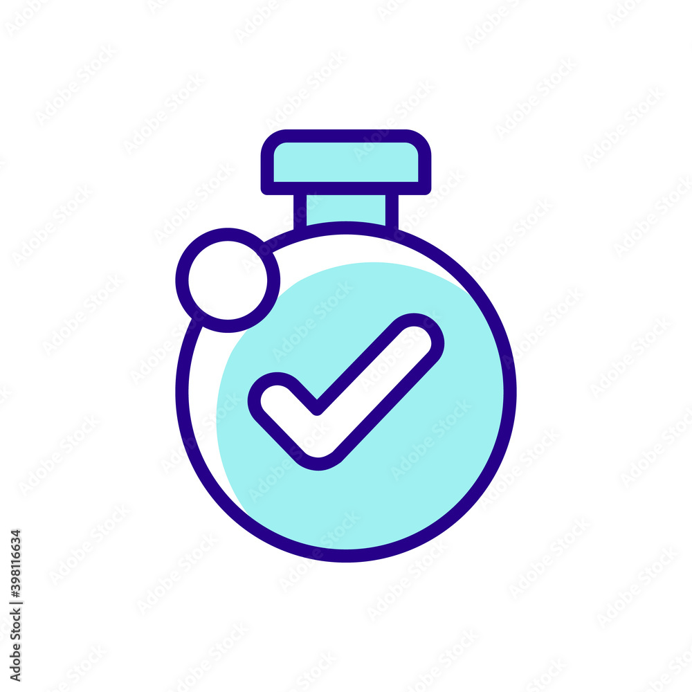 Poster Timer RGB color icon. Using clock for track time flow. Tracking duration of your sport exercises. Sport interface creation. Isolated vector illustration