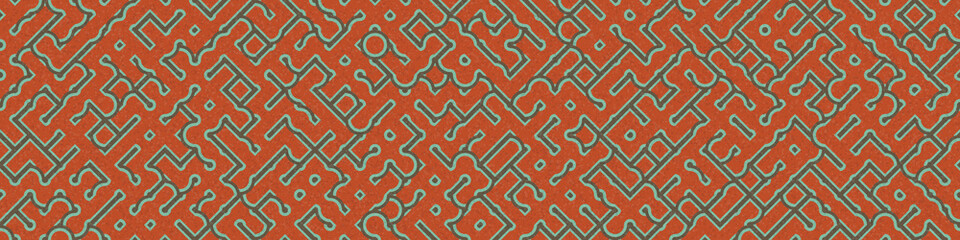 Abstract Geometric Pattern generative computational art illustration