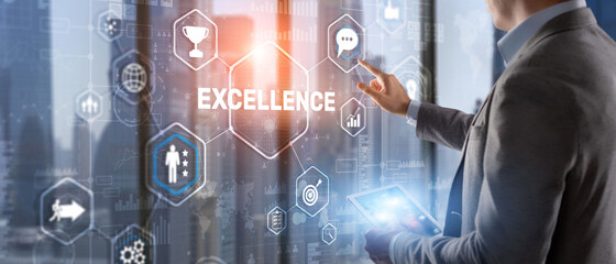 Business Excellence concept. Pursuit of excellence 2021.