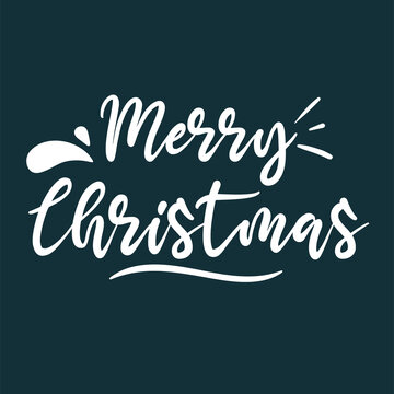 Merry Christmas vector text  Lettering design card template. Holiday Greeting Gift Poster.