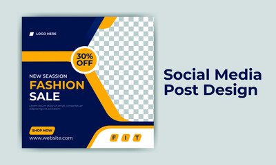 fashion sale social media banner template design