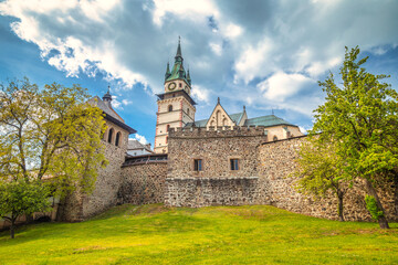 Fototapeta na wymiar Town castle in Kremnica, important medieval mining town, Slovakia, Europe.