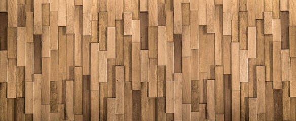 Panorama de fond de planches de bois clair pour création d'arrière-plan avec rayures verticales.	