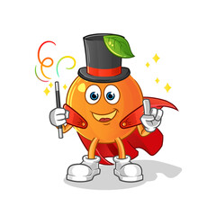 orange magician illustration. character vector