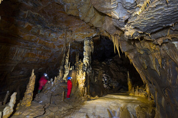 Cross Cave (Slovene: Križna jama), also named Cold Cave under Cross Mountain, Green Karst,...