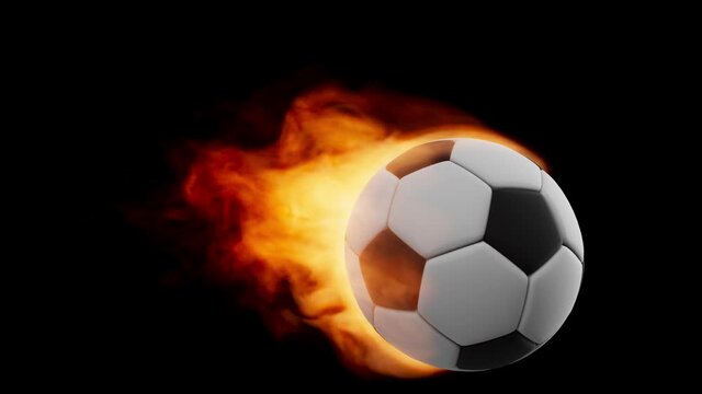 Burning soccer ball - loop