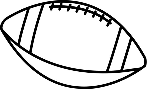 Football ball icon, black outline