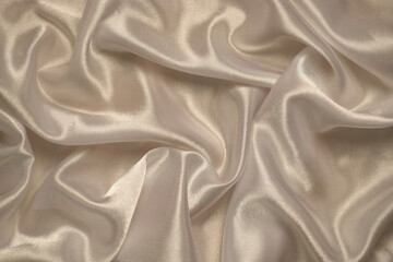 drapery of white shiny iridescent fabric.