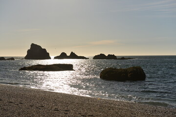 Rock formations on Monro Beach New Zealand