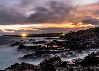 Sunrise over Oneloa Bay, Maui, Hawaii