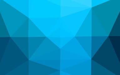 Light BLUE vector polygonal pattern. Shining illustration, which consist of triangles. Elegant pattern for a brand book.