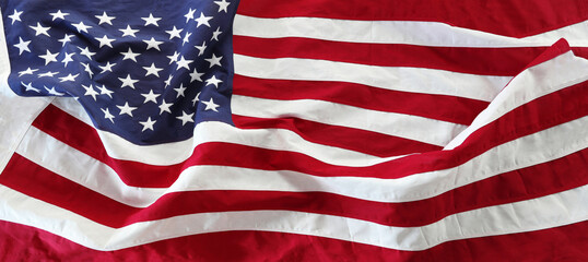 Obraz premium Rippled America flag