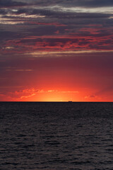 sunset over the sea
