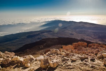 Foto auf Acrylglas Kanarische Inseln The morning view from the top of volcano Teide, Tenerife, Canary Islands, Spain