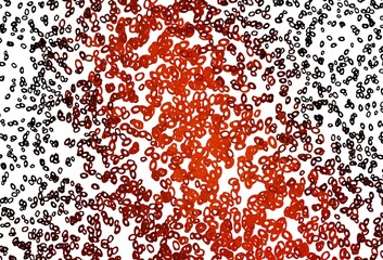 Dark Red vector background with bubbles.