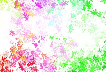Obraz na płótnie Canvas Light Pink, Green vector backdrop with memphis shapes.