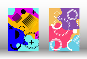 Memphis background set covers.