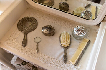 Antique women's grooming products
