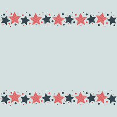 Christmas background with stars and copyspace. Vector
