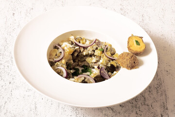Salad in an unusual presentation