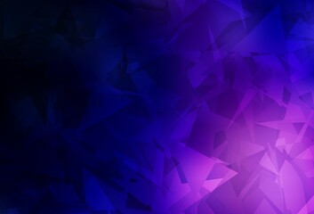 Fototapeta premium Dark Purple vector background with abstract polygonals.